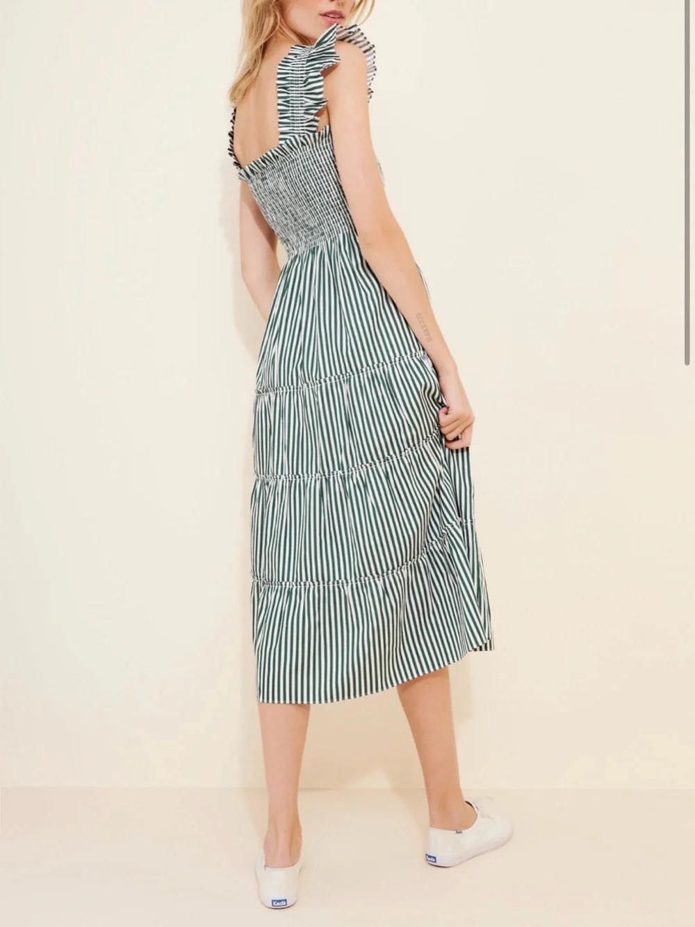 EUC Hill House Home The Ellie Nap Dress in Green Stripe | Small | SOLD OUT - Picture 4 of 13